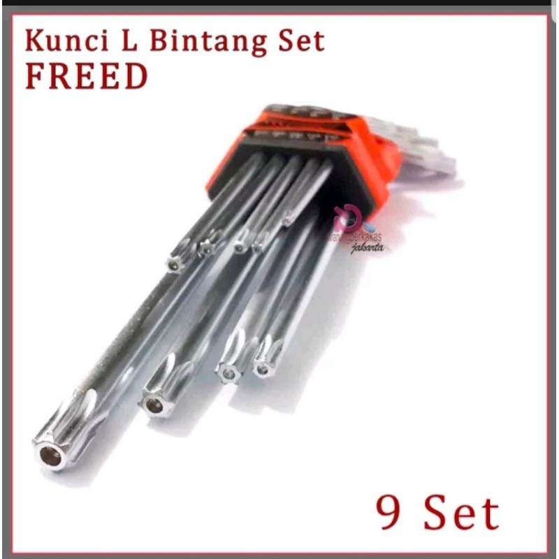 Kunci L Bintang Panjang Set 9 pcs Freed