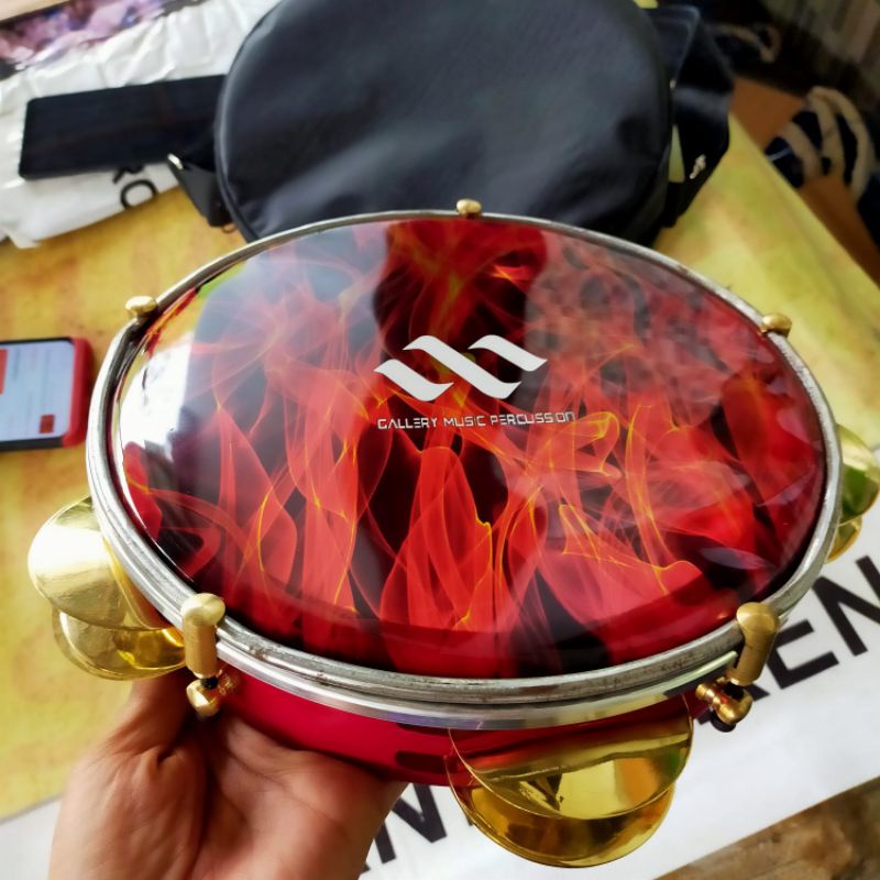 Darbuka/Riq tamborine 83/4 fulset tas kunci L