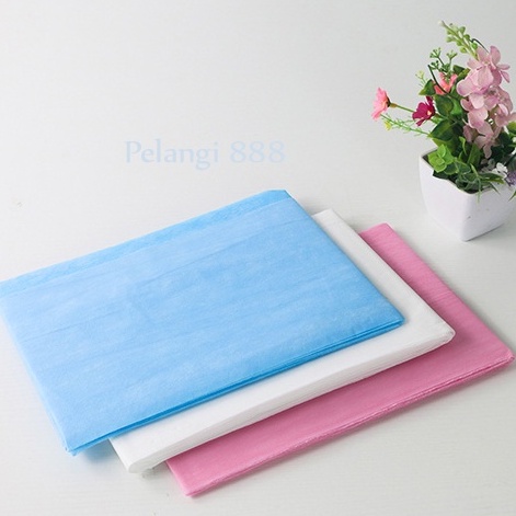 Disposable Bed Sheet Waterproof Dan Anti Minyak Alas Sprei Hotel Rumah Sakit Salon Klinik White Blue Pink