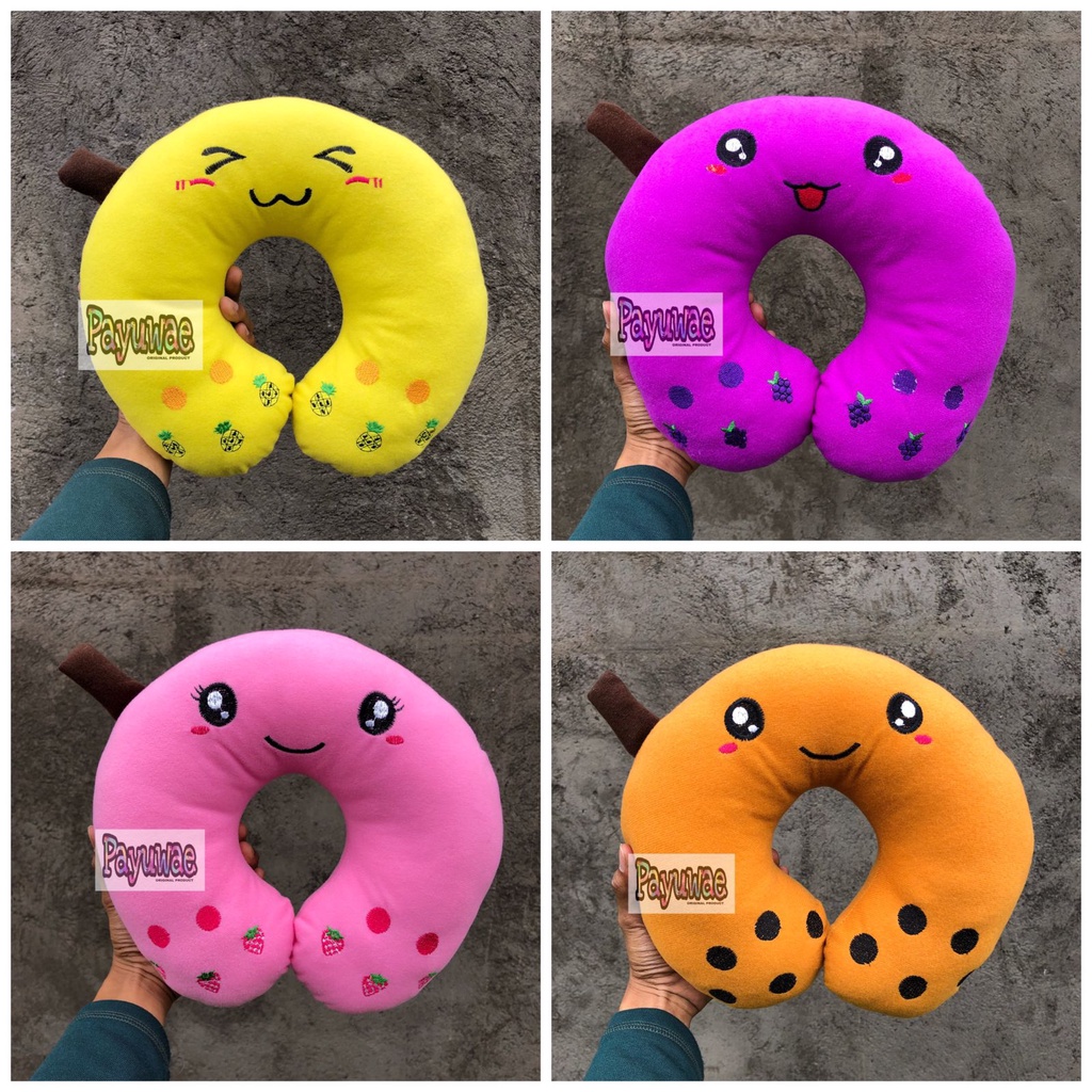 Bantal Leher Boneka Boba Bordir Bukan Sablon Kain Halus