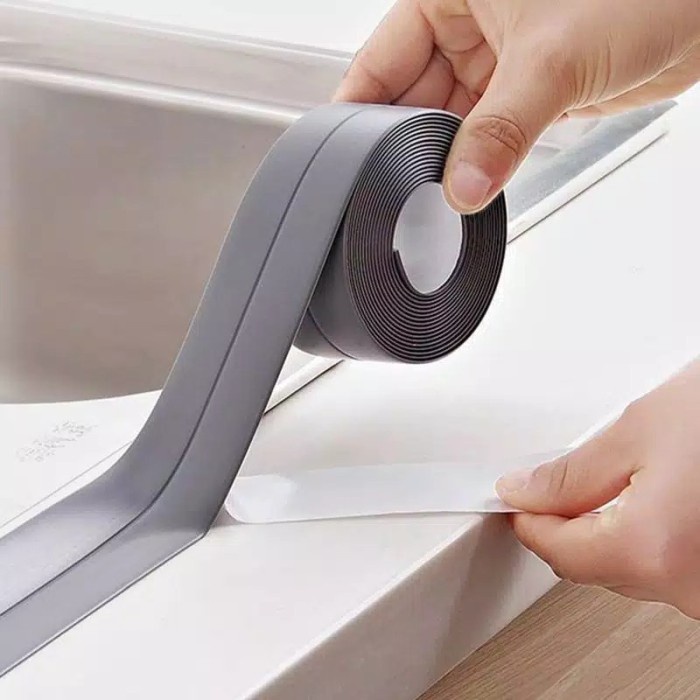 

ANTI JAMUR Perekat Sticker Anti Jamur Air Minyak Lakban Dapur Wastafel - Cokelat