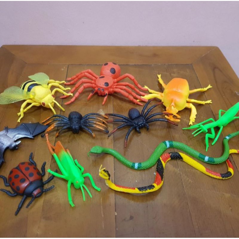 mainan hewan insect - mainan purwarupa hewan binatang serangga