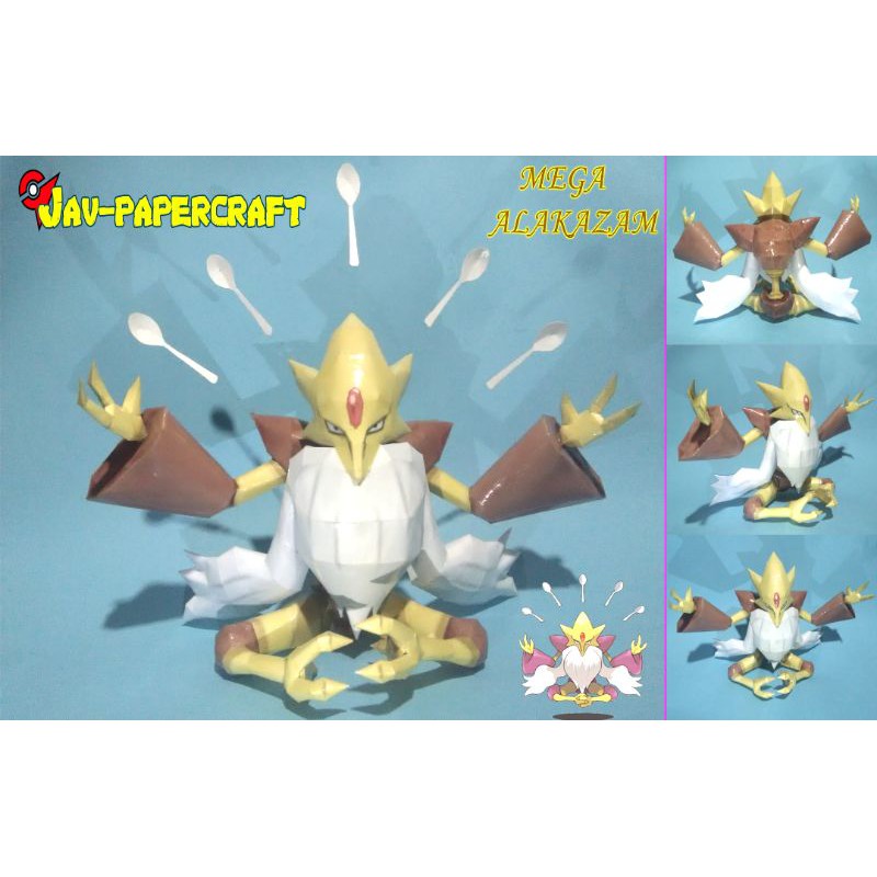 Pokemon Mega Alakazam Papercraft