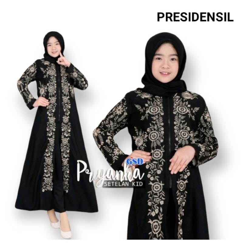 Baju Lebaran Anak Muslim 9-12 Tahun trending Baju Lebaran Priyanka Set /Baju Muslim Anak / Dress Ana