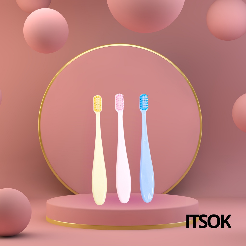 ITSOK Sikat Gigi Anak Bayi /Kids Toothbrush 3 pcs set 2-6 tahun