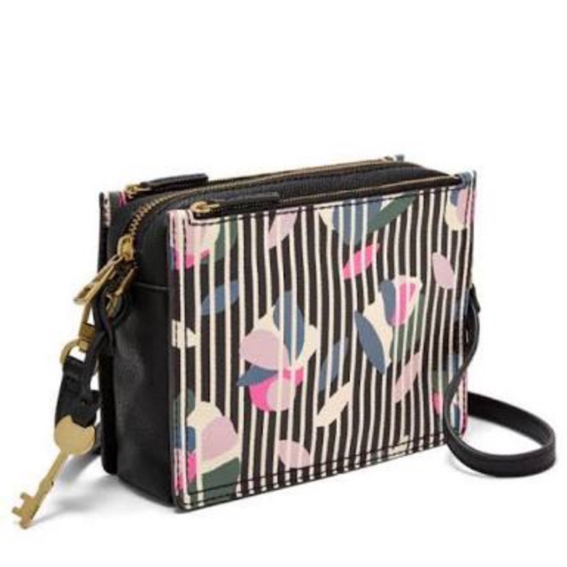 Tas FOSSIL ORIGINAL Campbell Crossbody Dark Floral NEW