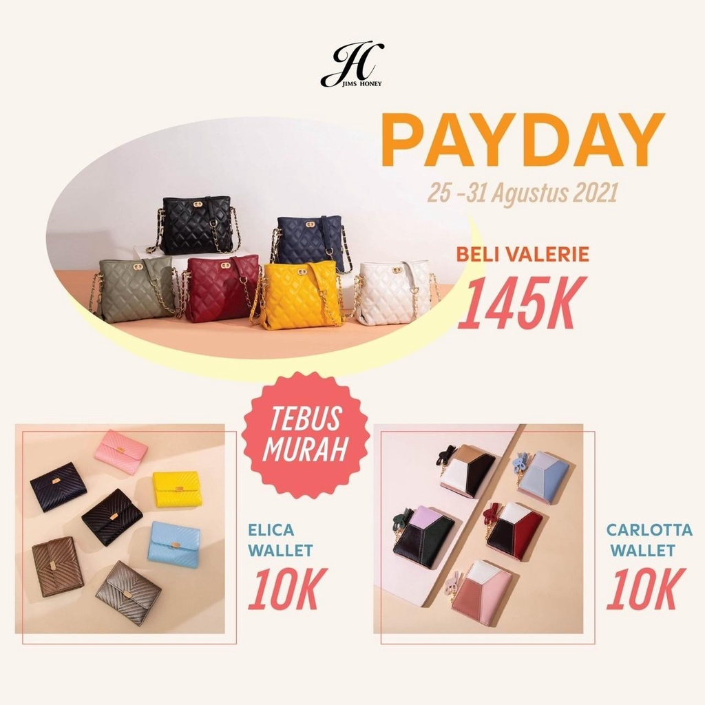 JIMS HONEY PROMO PAYDAY Valerie Carlotta Beli Tas Free Dompet Jimshoney Promo Tebus Murah