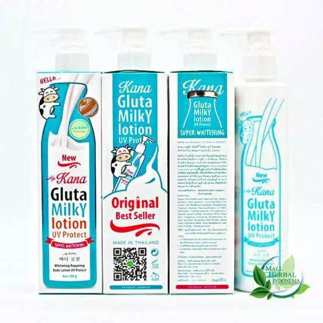 Kana gluta milky whitening repairing body lotion 100% original lotion pemutih my kana whitening ori