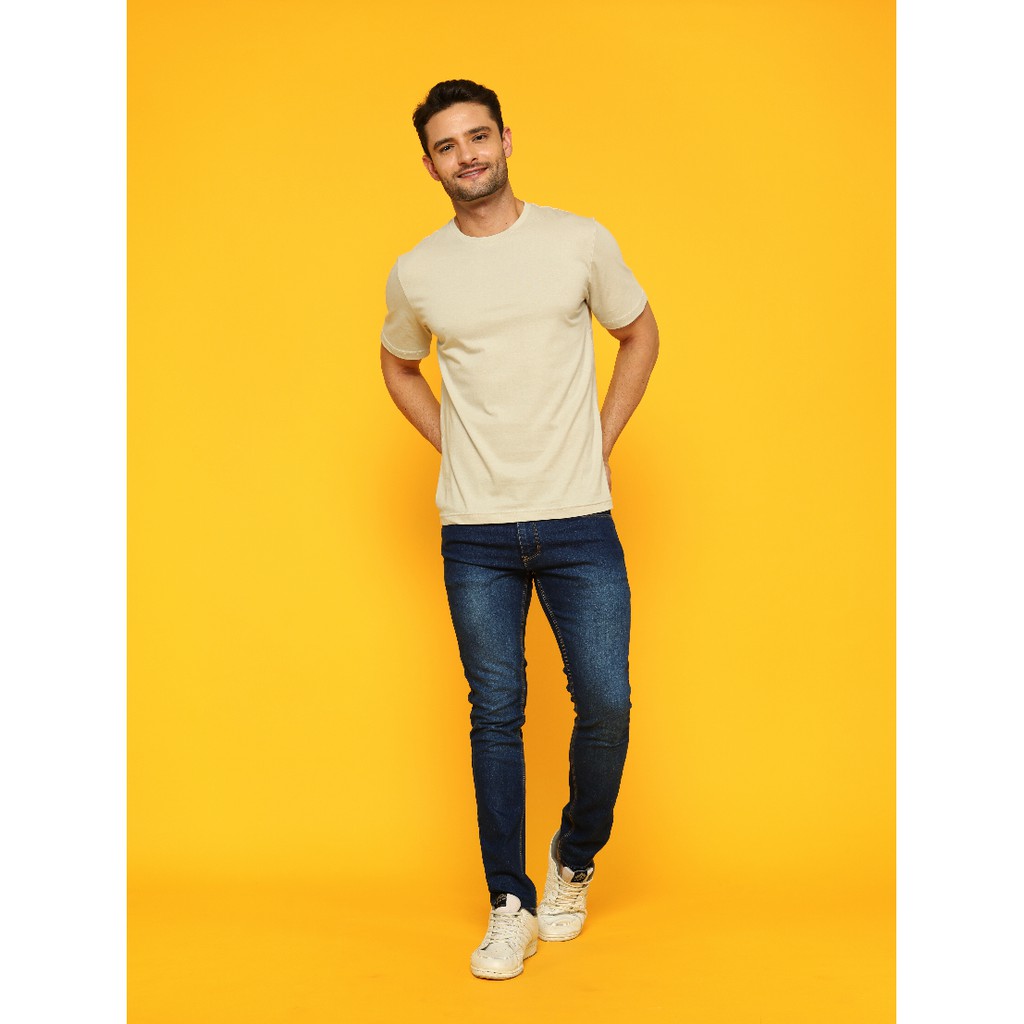 Kaos Tshirt Polos KAUZTEE Premium Tshirt Unisex 100% Cotton Combed 28s - Ivory