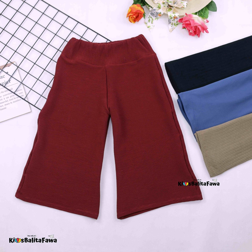 Kulot Polos uk 12-15 Tahun / Celana 3per4 Anak Perempuan Skirt Celana Pendek Pants Kulot Bawahan Polos Babycinnamon