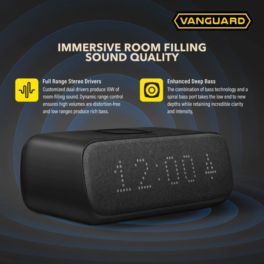 BOOM - 10W WIRELESS CHARGING AND ENDLESS MUSIC - SPEAKER JAM MEJA ORI