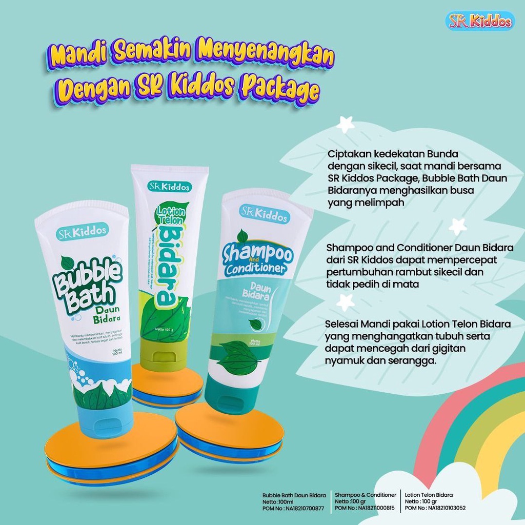 SR12 Baby Care Package Daun Bidara Lotion Telon Bubble Bath Shampoo Conditioner Kado Bayi Gift Set Hampers Baby Bayi BPOM