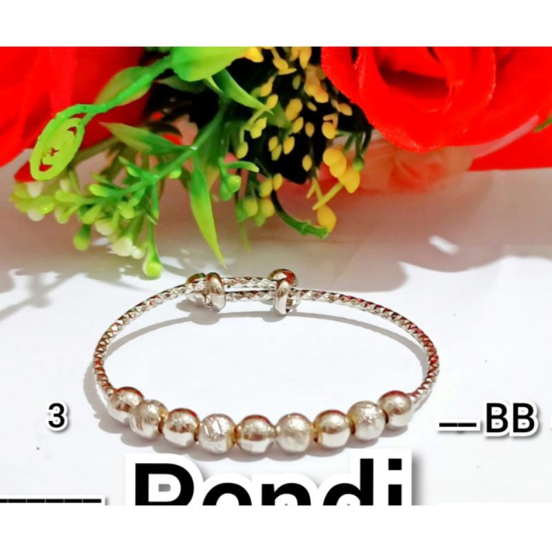 Gelang Kaki Baby permata mewah gold dan silver (COD)