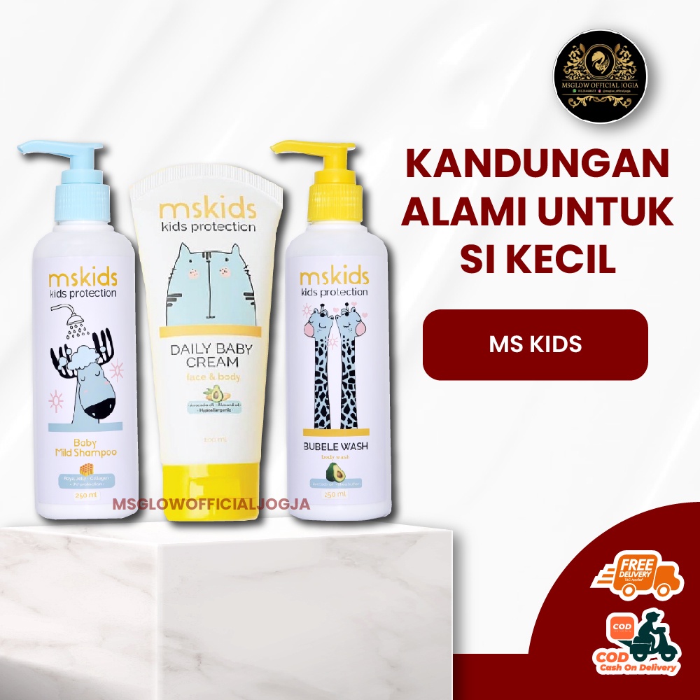 MS KIDS daily baby cream| hair growth| bubble wash| sabun bayi msglow Ms KiDs