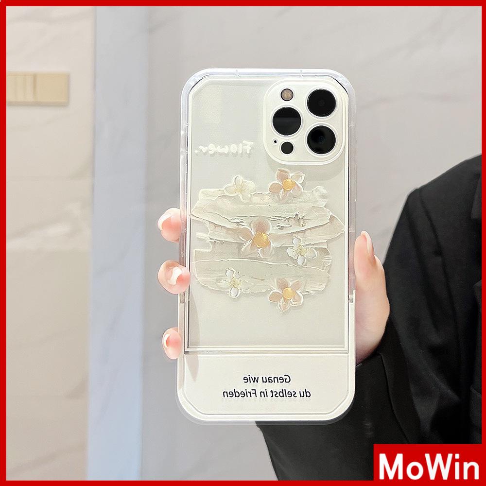 iPhone Case Acrylic Invisible Folding Stand Silicone Soft Case Airbag Shockproof Cover Camera Flower Compatible For iPhone 11 Pro Max 13 Pro Max 12 Pro Max 7Plus xr XS Max