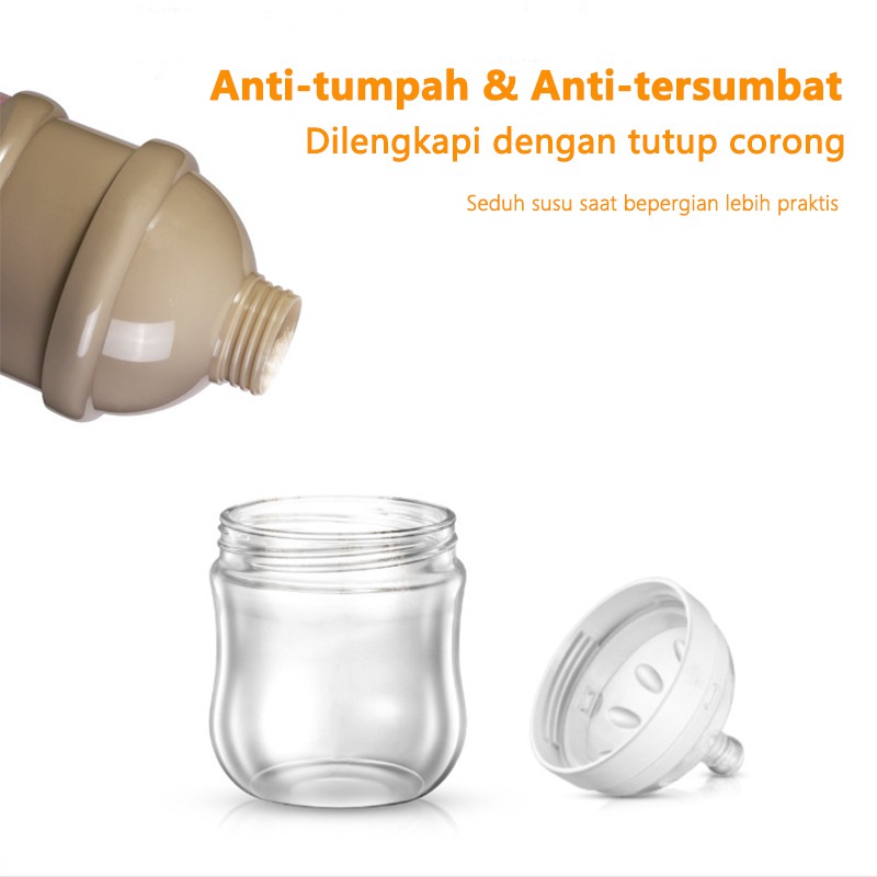 HIPPO LAND Wadah Tempat Susu Bubuk Bayi Travel 4Tingkat Milk Powder Container Karakter Kotak Susu 49