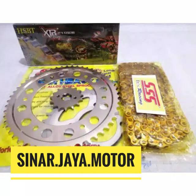 Gear set gir set honda crf 150 crf 150 1set sepaket 428