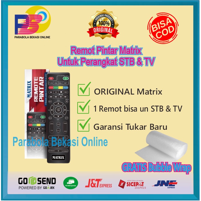 Remote Pintar Matrix Untuk 2 Perangkat STB &amp; TV