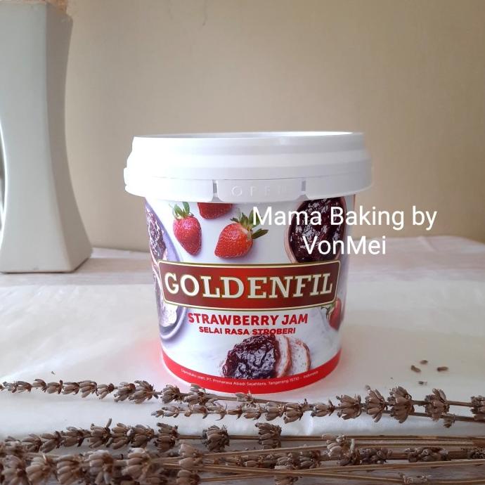 

GOLDENFIL Strawberry Selai Isian Stroberi Jam Filling Goldenfil 1 kg OBRAL Kode 1279