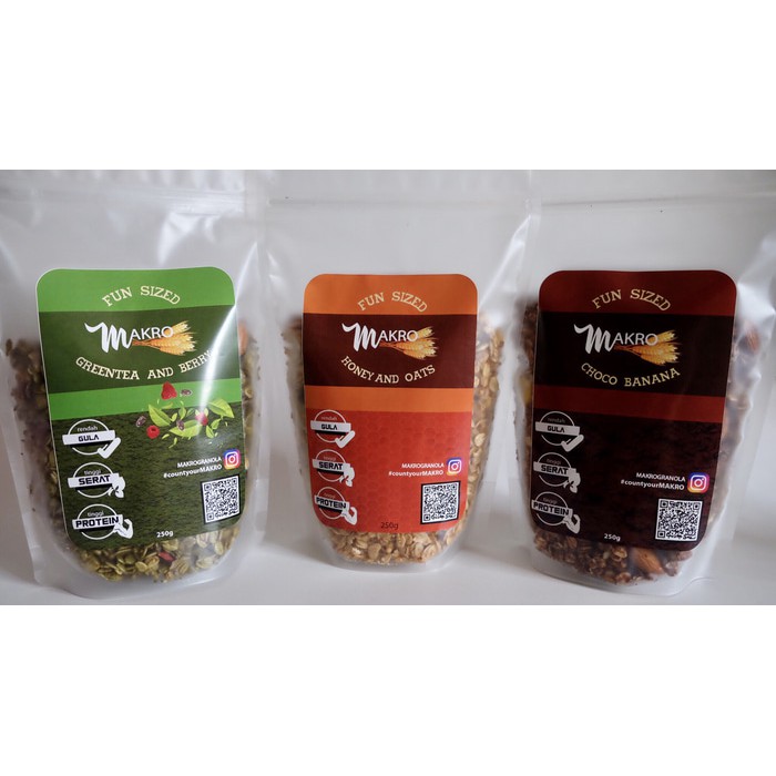 

MAKRO PROTEIN GRANOLA FUN SIZED 250GR
