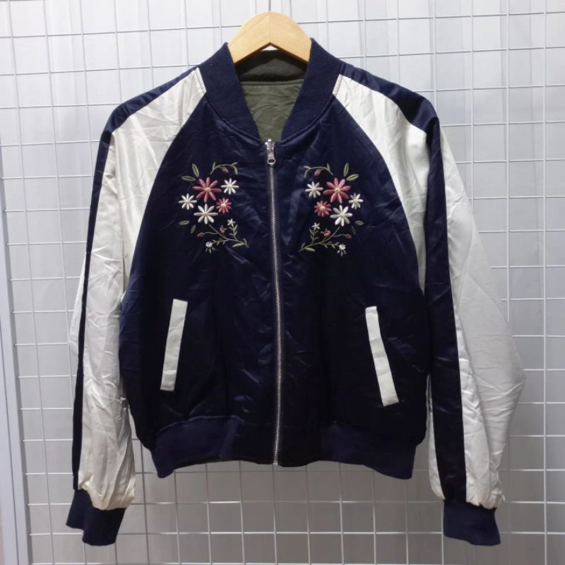 Bomber second Sukajan reversible navy