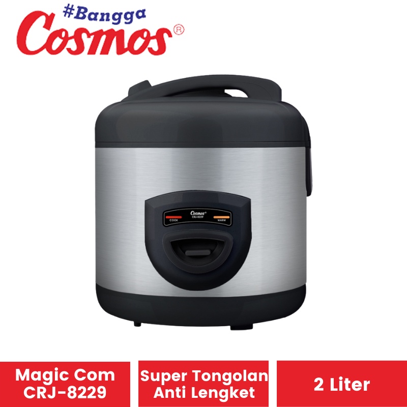 Magic Com Cosmos CRJ-8229 2 Liter Garansi Resmi | Penghangat Penanak Nasi Rice Cooker Magikom CRJ8229 CRJ3232 CRJ 3232 Magicom Magickom Mejikom Besar 2 Ltr