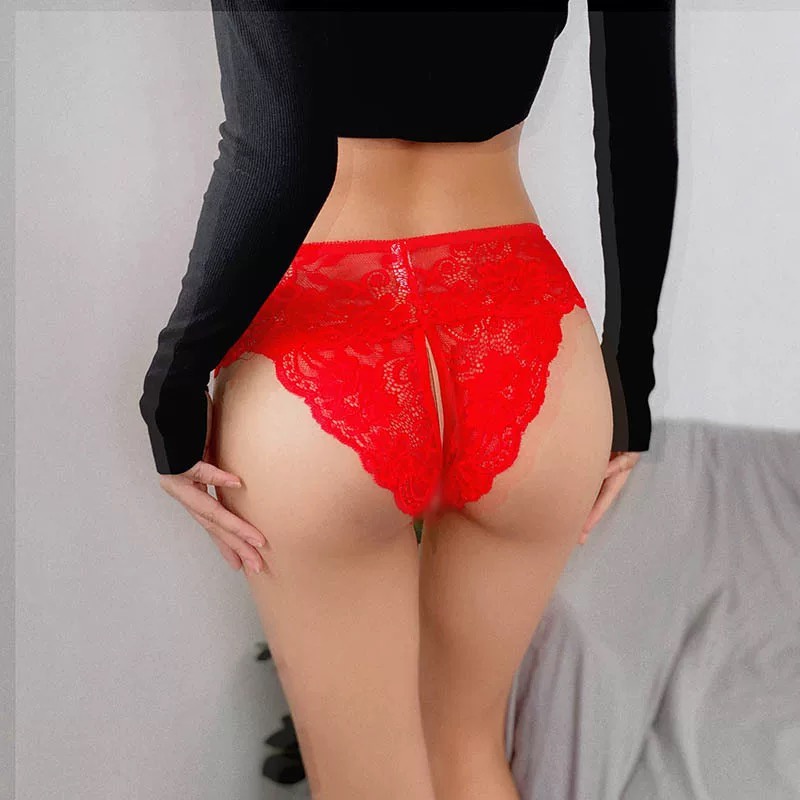 Celana Dalam Wanita Ukuran Jumbo Seksi transparan Open Crotch Panties lembut Lingerie Sexy 3C025