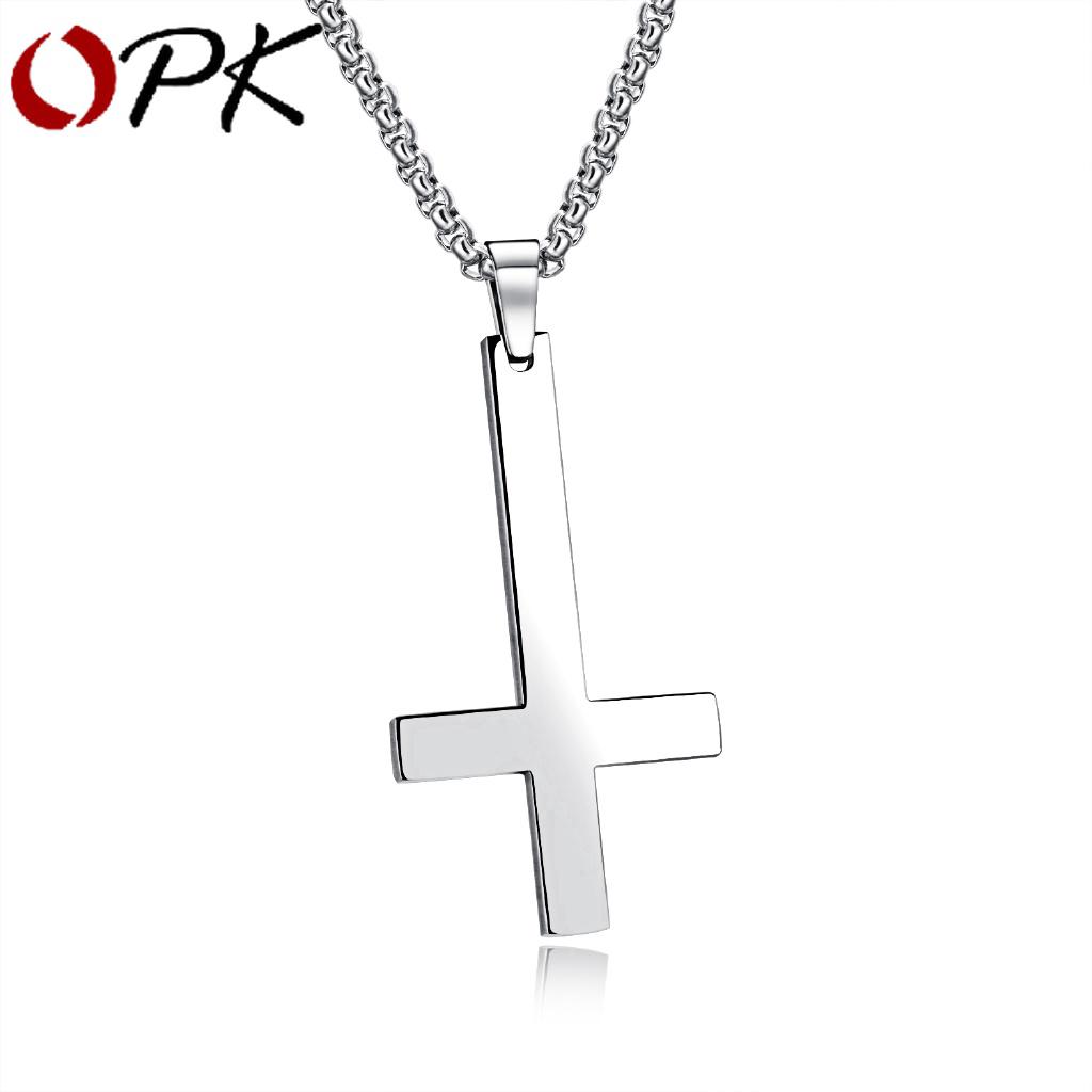 Kalung salib Pria Stainless Steel Liontin Rantai Warna Kalung salib Pria Stainless Steel Liontin Rantai Warna