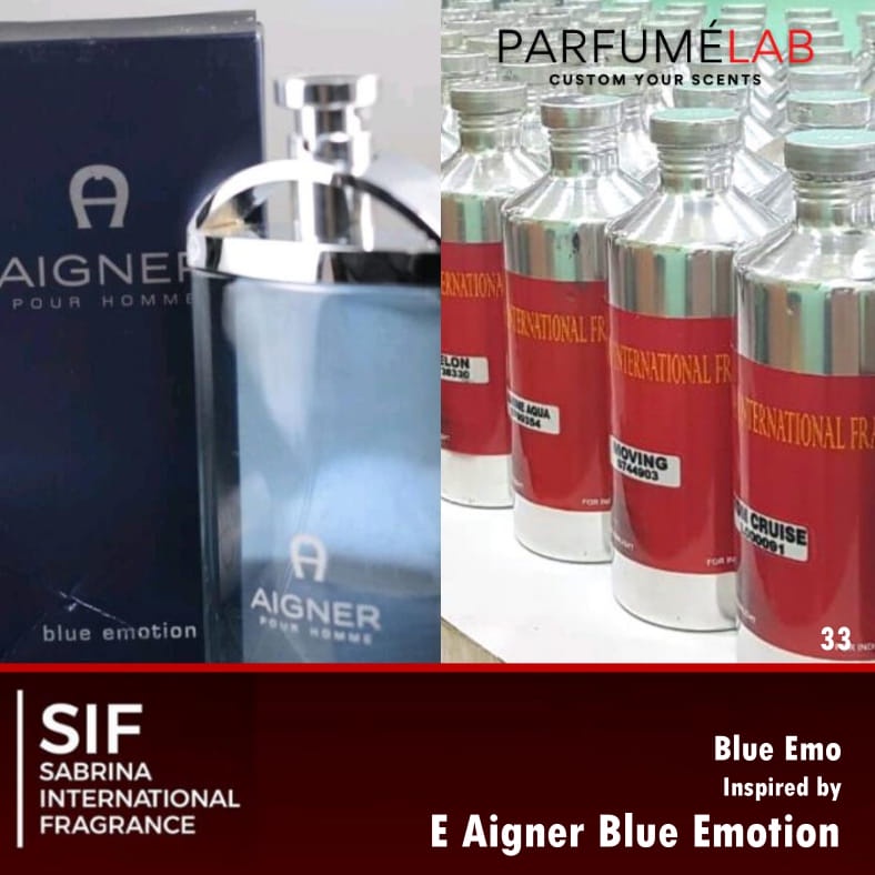 Segel 500ML Bibit Parfum Blue Emo By SIF Made In France | Bibit Parfum E Aigner Blue Emotion Segel 5