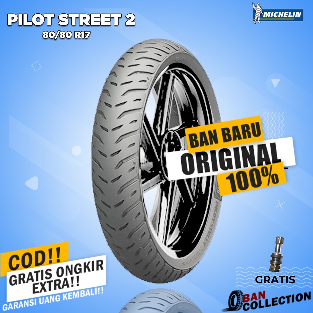 Ban Motor Bebek (Motor Bebek) // MICHELIN PILOT STREET 2 80/80 Ring 17 Tubeless ban motor tubles rin
