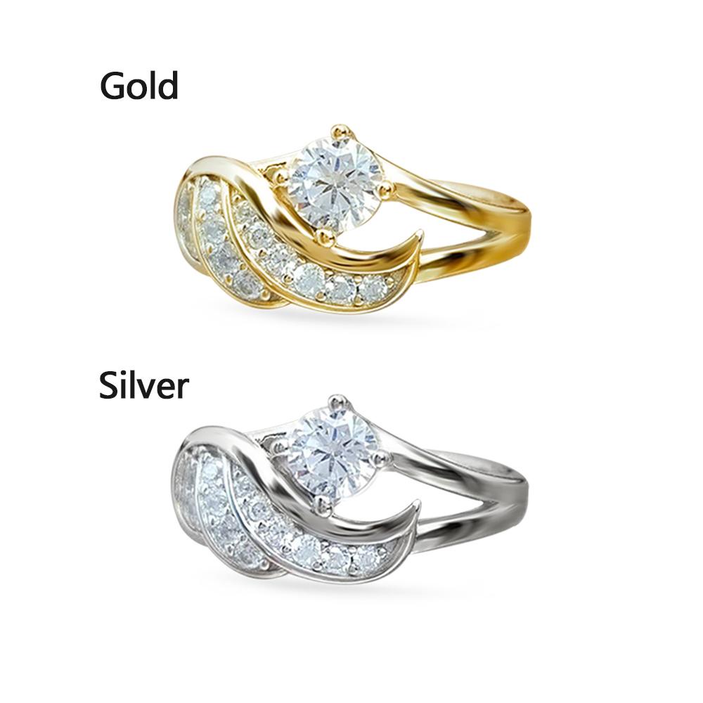 Lily Angel Wings Cincin Perhiasan Wanita Lamaran Cincin Anniversary Tunangan