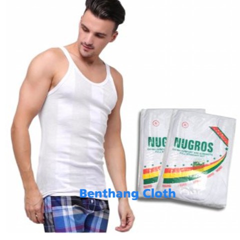 [Dapat 3pcs] Singlet Import Kaos Dalam Pria Nugross Pakaian Dalam Laki