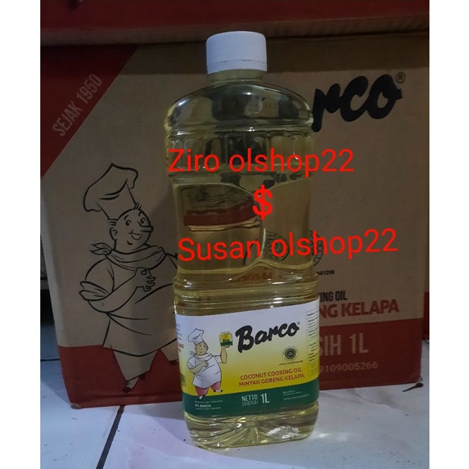 

minyak goreng barco 1ltr btl. isi12 btl.total12liter.asli sesuai di jamin ori