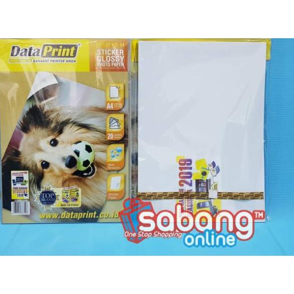 

Best! PAPER DATA PRINT STICKER GLOSSY / KERTAS FOTO DATA PRINT STICKER