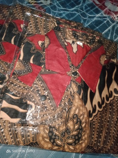 Kemeja Batik Pria Lengan Panjang Size M L Xl Xxl Bswart Batik Hrb026 Kenango Panjang Padi