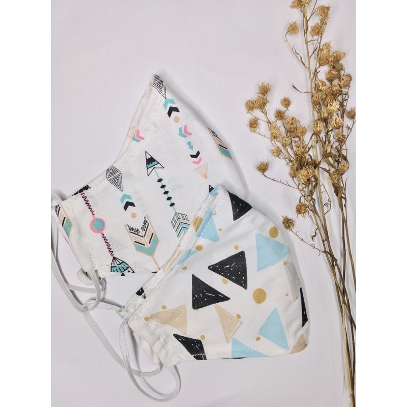 Masker Headloop motif Abstrak