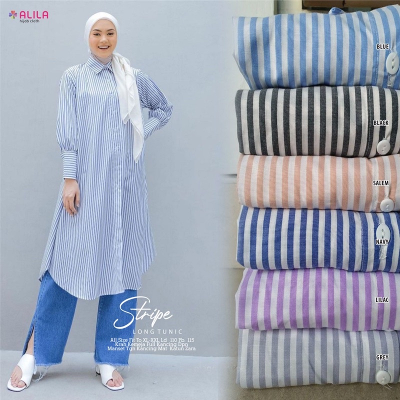 SOLO / Stripe by Alila // ORI 100% REAL PICT Tunik Salur / M06