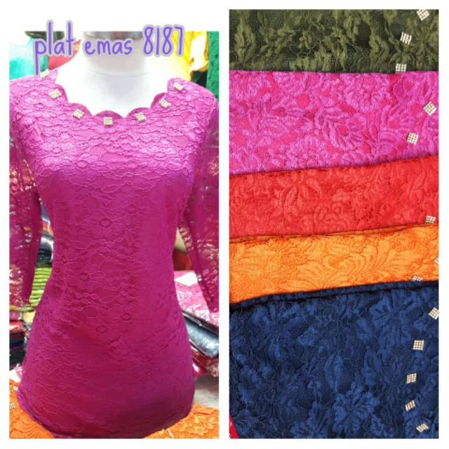 Atasan brokat elgana/blus brokat/kebaya brokat