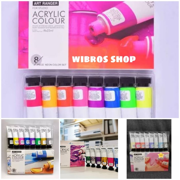 

cat acrylic art ranger 22ml neon color/ pastel/ glitter/ metallic - glitter colour