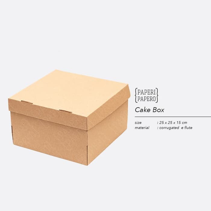 

TERBARU - CAKE BOX - KOTAK / DUS / BOKS KUE BOLU (25 X 25 X 15 CM) KOTAK ROTI