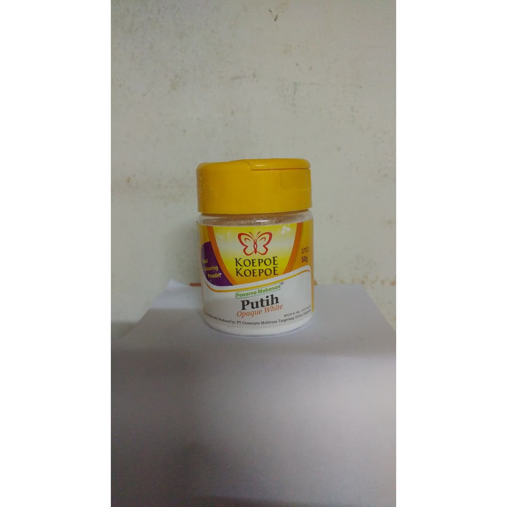 

kupu-kupu koepoekoepoe putih opaque 50gr pemutih opaq opak