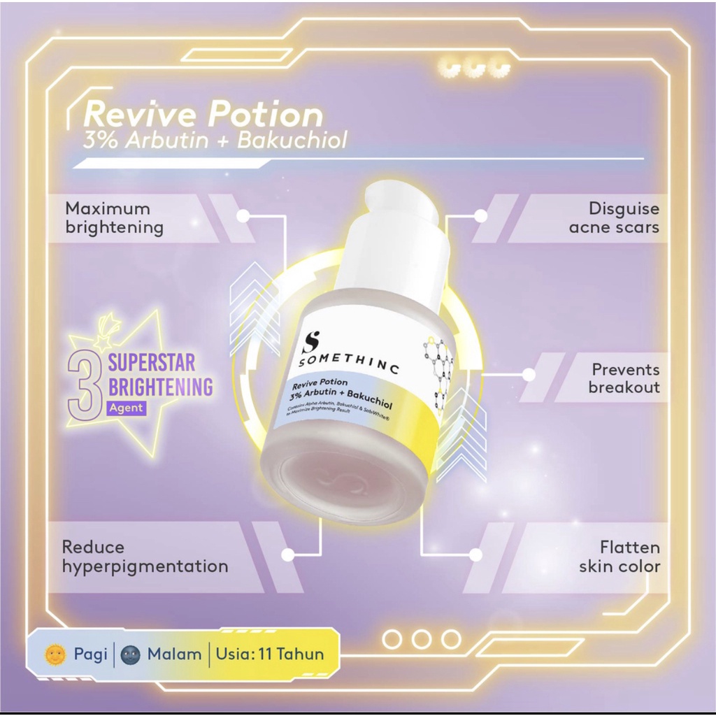 SOMETHINC Revive Potion 3% Arbutin + Bakuchiol Serum 20ml