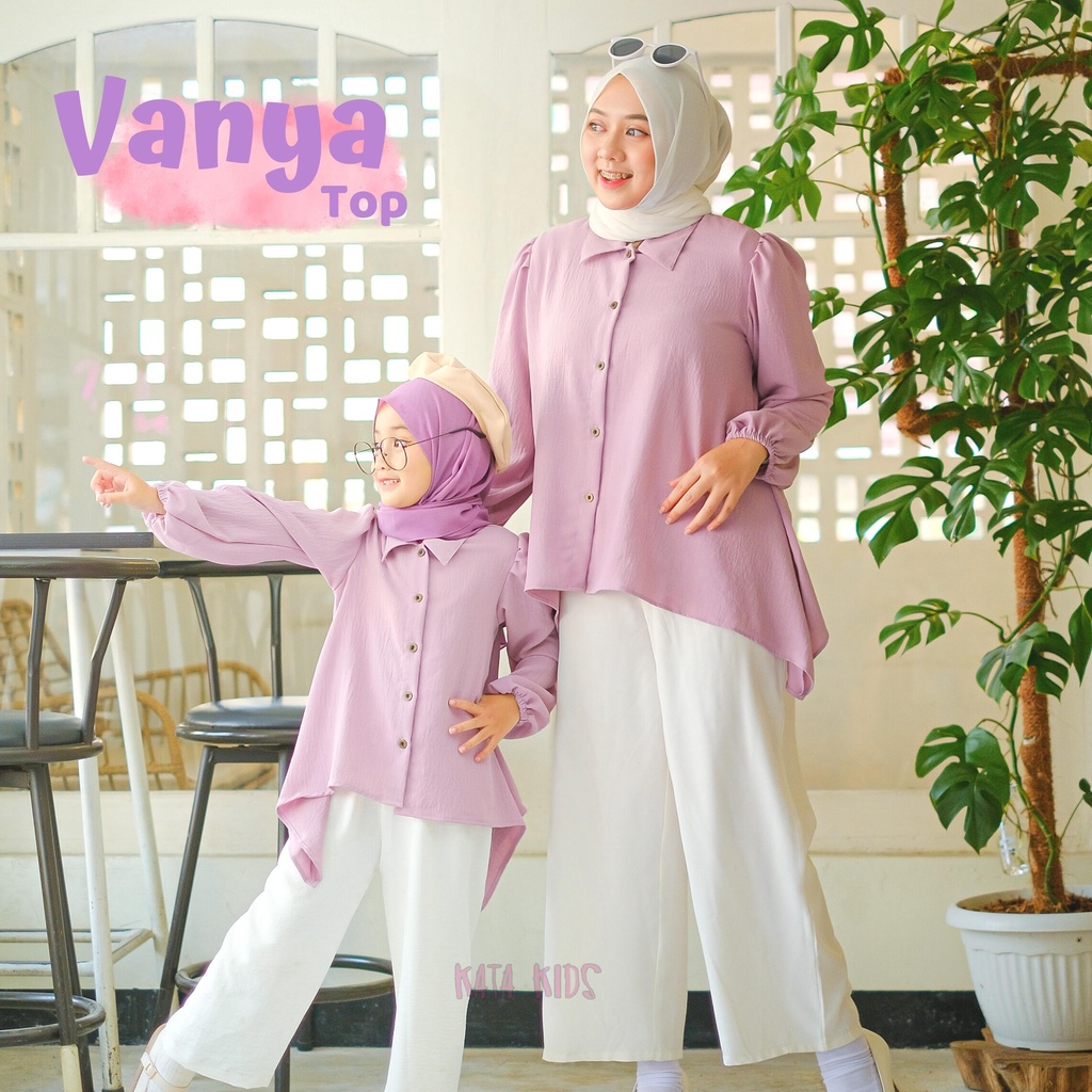 KATA KIDS Couple Mom and Kids Kemeja Atasan Blouse Vanya Original by Kata Kids