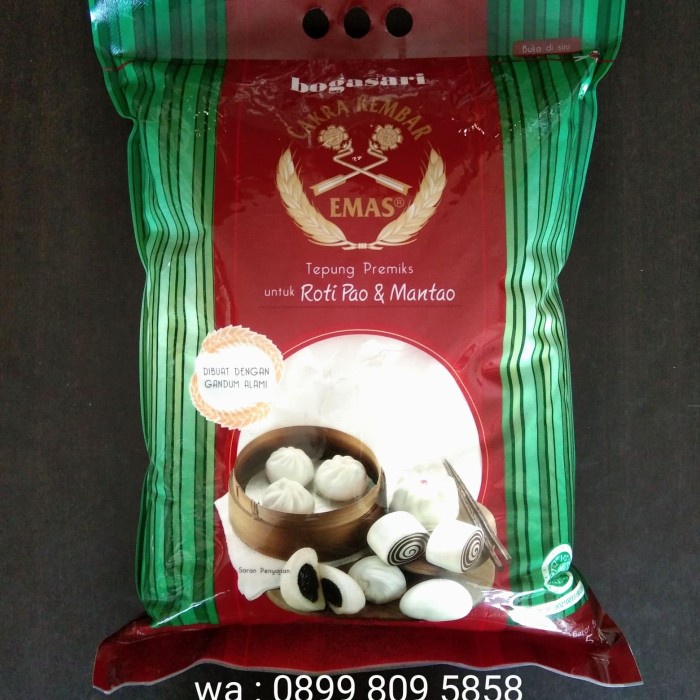 

BISA COD TEPUNG CAKRA KEMBAR EMAS ROTI PAO & MANTAO 5kg