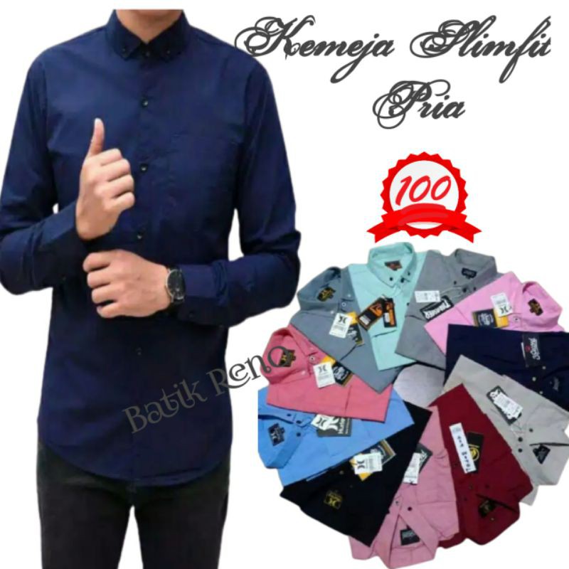 KEMEJA PRIA MENS POLOSAN LENGAN PANJANG COOLMAN PAKIAN PRIA CASUAL PAKAIAN DINAS PNS KERJA SIZE MLXL