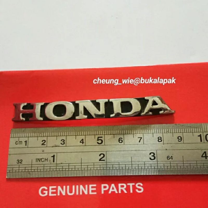 87120KVB930 Emblem Batok depan Chrom Lengkung Honda 8,5cm ori AHM