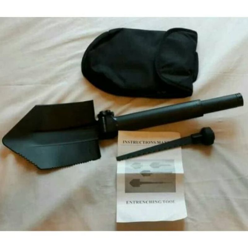 Sekop Jatah TNI / Cangkul Jatah TNI Outdoor Militer Multifungsi / Sekop Lipat Jatah TNI