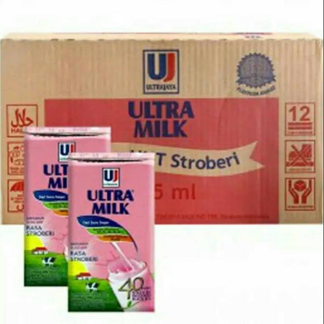 

Susu ultra strawberry 125ml 1 karton isi 40 pcs