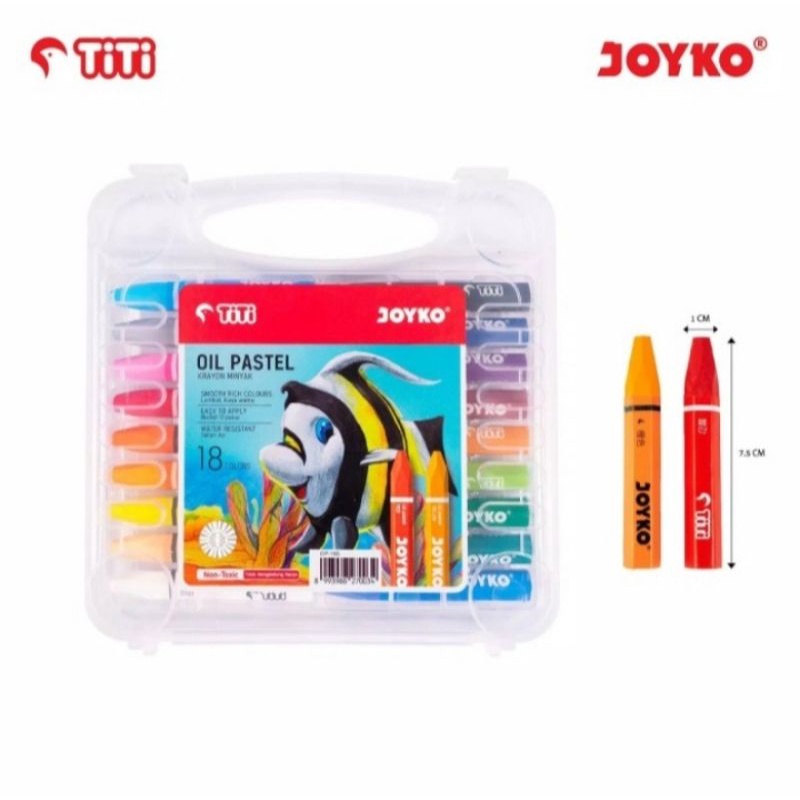 

CRAYON /OIL PASTEL 18 WARNA MERK JOYKO