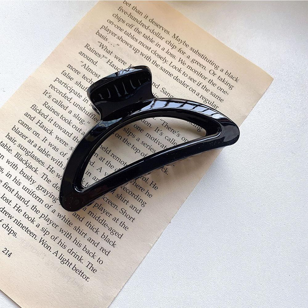 Augustina Hair Claw Gadis Vintage Ukuran Besar Hollow Disk Rambut Akrilik Grab Clips